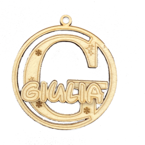 Decorazione albero Natale con nome da personalizzare