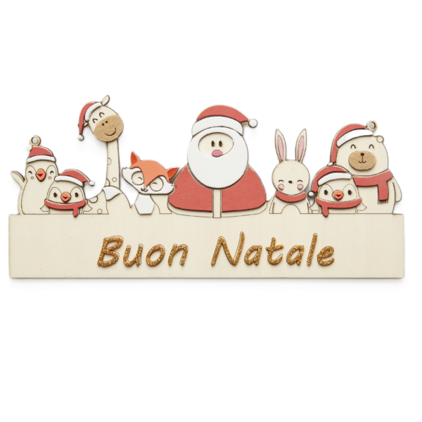 Amici del Natale è una simpatica decorazione da appendere o da tavolo per creare ancora più atmosfera Natalizia