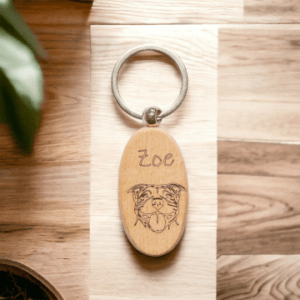 Portachiavi personalizzato con la razza ed il nome del tuo amico a 4 zampe
