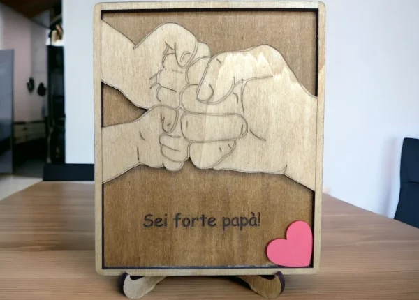Quadretto Festa Papà "sei forte"