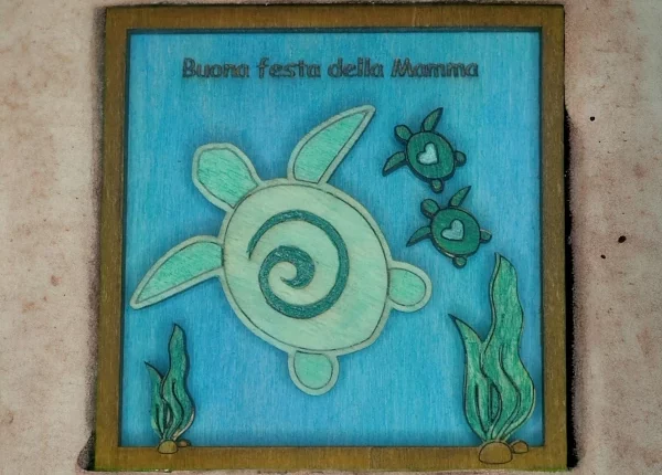 Calamita o quadretto tartarughe festa della mamma